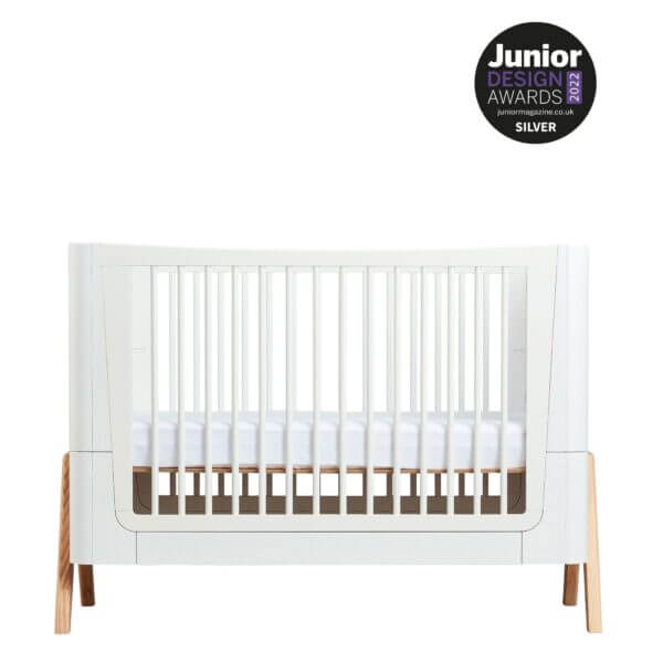 Gaia Baby Cot Bed Hera White Natural - Image 3