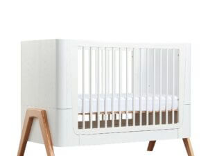 Baby Cot Bed Hera White Natural