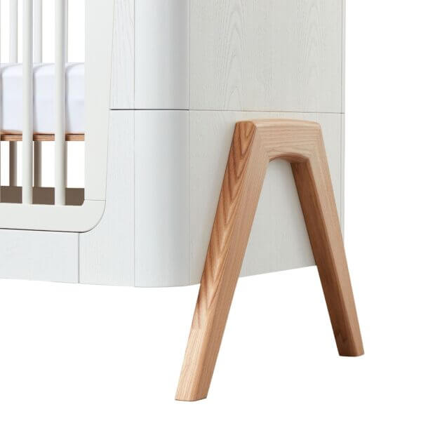 Gaia Baby Cot Bed Hera White Natural - Image 5