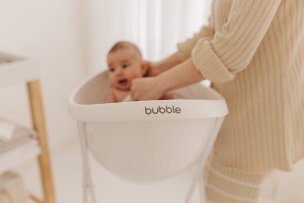 Bubble Cuddle Bath Taupe with Seat and Stand - Image 4