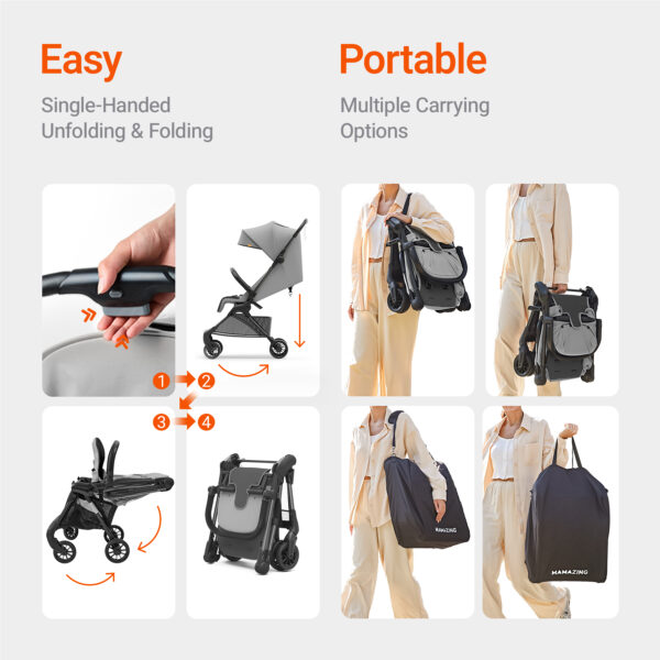 Mamazing Ultra Air X Stroller Grey - Image 6