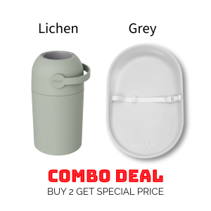 Magic Diaper Pail + Bubble Changing Mat Combo 1 - Lichen