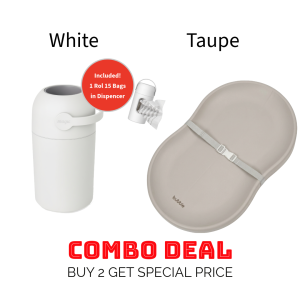 Magic Pail + Bubble Changing Mat Combo - White