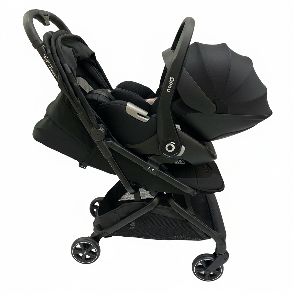 Mini S Stroller by Easywalker + Nado O1 Car Seat + Base - Image 7