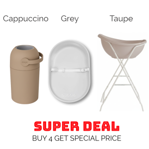 Magic Pail + Bubble Mat + Bath Taupe + Stand Combo