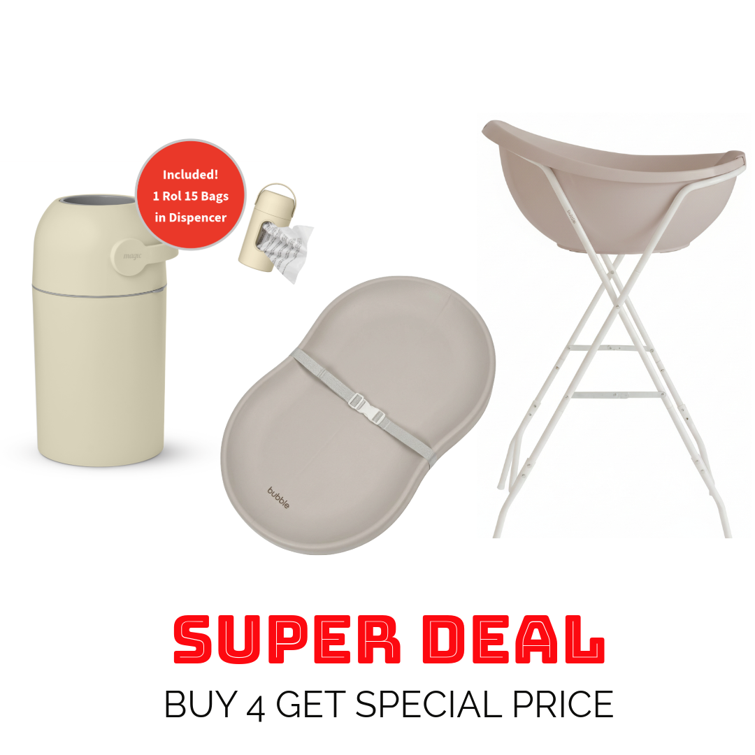 Magic Pail + Bubble Mat + Bath Taupe + Stand Combo