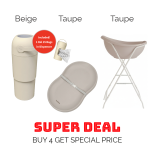 Magic Pail + Bubble Mat + Bath Taupe + Stand Combo - Thoth Beige